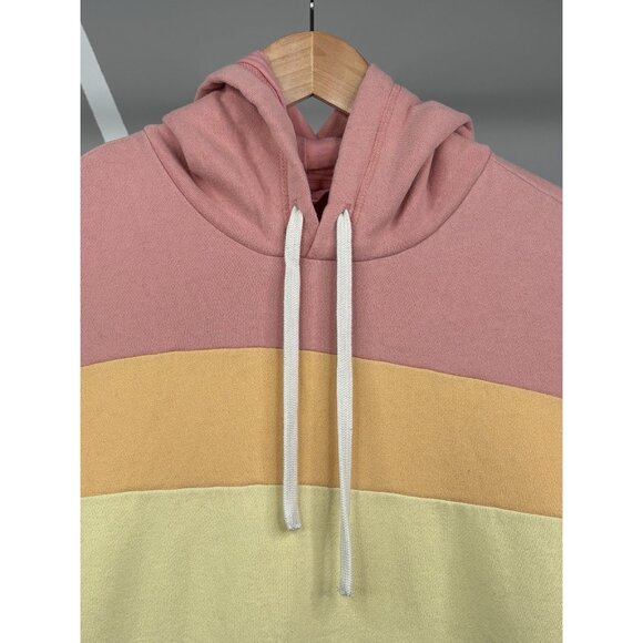Marine Layer Archive Colorblock Hoodie Men’s Small Blue Yellow Pink Pullover - Picture 3 of 16
